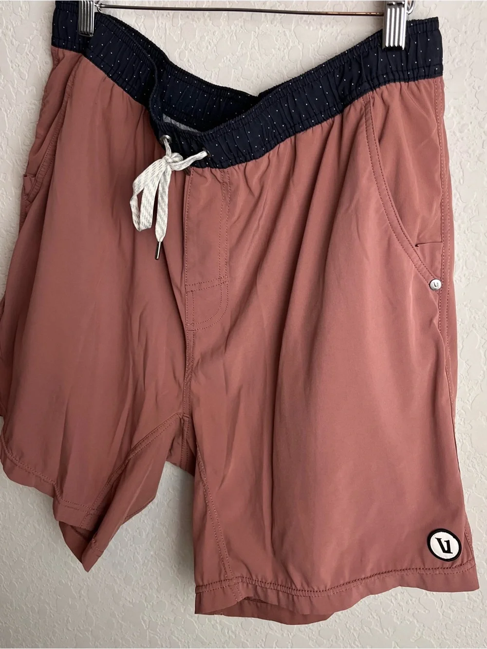 Vuori Men’s Lined Drawstring Kore Short XXL Red Clay Swim Trunks Board Shorts